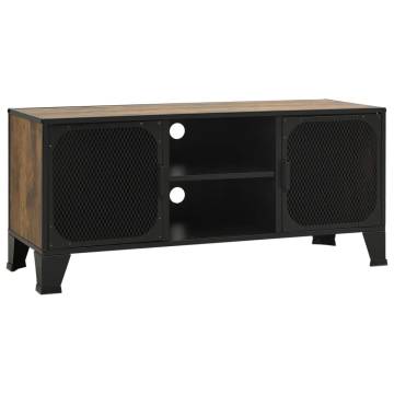 TV Cabinet Rustic Brown 105x36x47 cm Metal and MDF