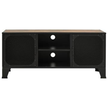 TV Cabinet Rustic Brown 105x36x47 cm Metal and MDF