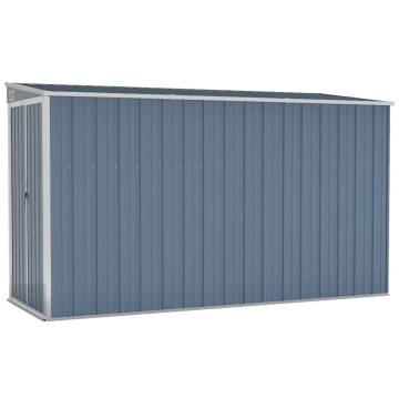 Wall-mounted Garden Shed Grey 118x288x178 cm Galvanised Steel