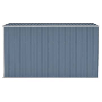 Wall-mounted Garden Shed Grey 118x288x178 cm Galvanised Steel