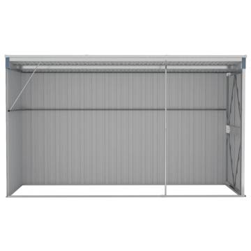 Wall-mounted Garden Shed Grey 118x288x178 cm Galvanised Steel