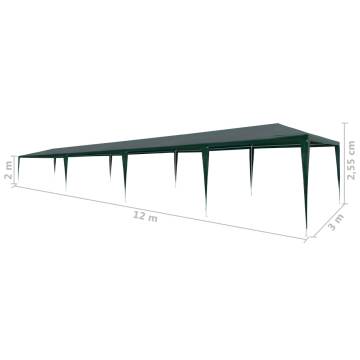 Party Tent 3x12 m PE Green