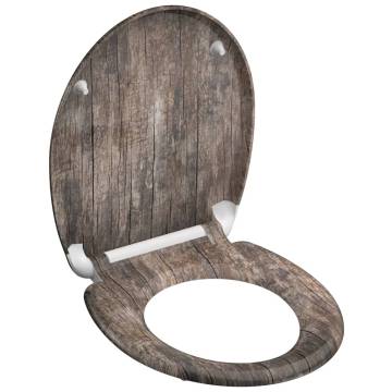 SCHÜTTE Duroplast Toilet Seat with Soft-Close OLD WOOD Printed