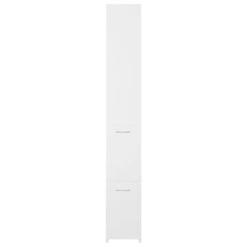 Bathroom Cabinet White 25x26.5x170 cm Engineered Wood