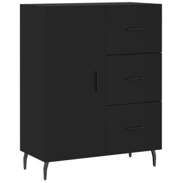 Highboard Black 69.5x34x180 cm Engineered Wood