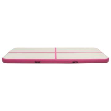 Inflatable Gymnastics Mat with Pump 500x100x20 cm PVC Pink