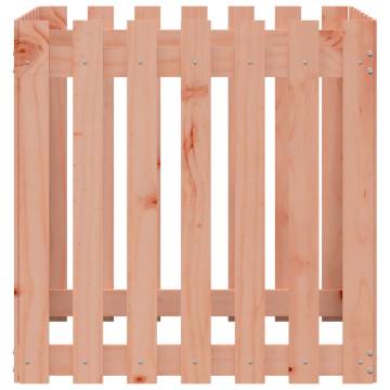 Garden Planter with Fence Design 70x70x70 cm Solid Wood Douglas