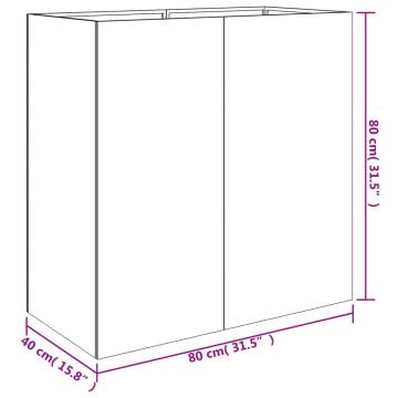 Planter 40x80x80 cm Corten Steel