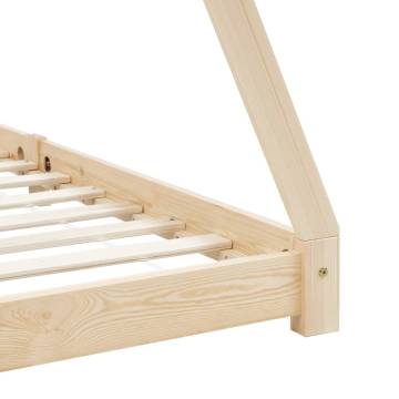 Kids Bed Frame Solid Pine Wood 70x140 cm