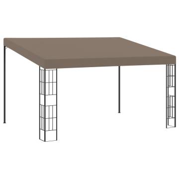 Wall-mounted Gazebo 4x3 m Taupe Fabric