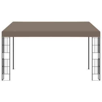 Wall-mounted Gazebo 4x3 m Taupe Fabric