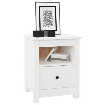 Bedside Cabinets 2 pcs White 40x35x49 cm Solid Wood Pine