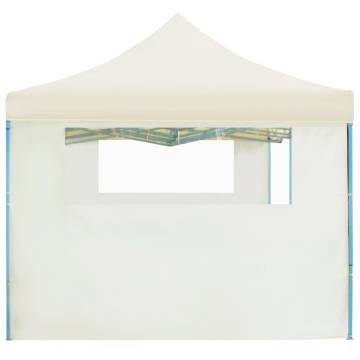 Folding Pop-up Party Tent with 5 Sidewalls 3x9 m Cream