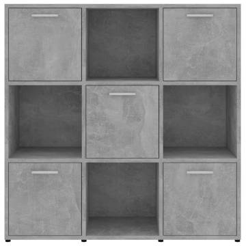 Book Cabinet Concrete Grey 90x30x90 cm Engineered Wood