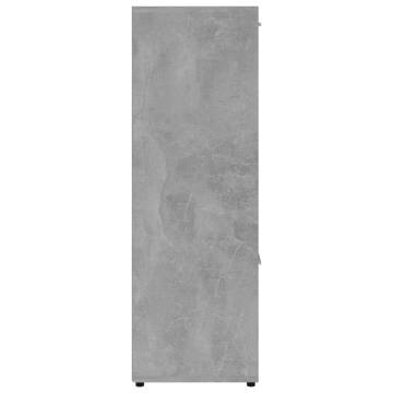 Book Cabinet Concrete Grey 90x30x90 cm Engineered Wood