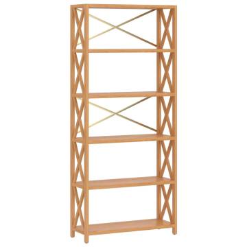 6-Tier Shelf 80x30x181 cm Solid Wood Oak