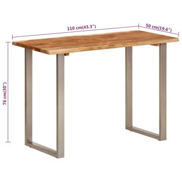 Dining Table 110x50x76 cm Solid Wood Acacia