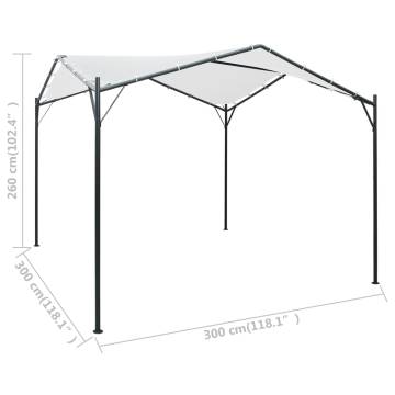 Gazebo 3x3x2.6 m White 180 g/m²