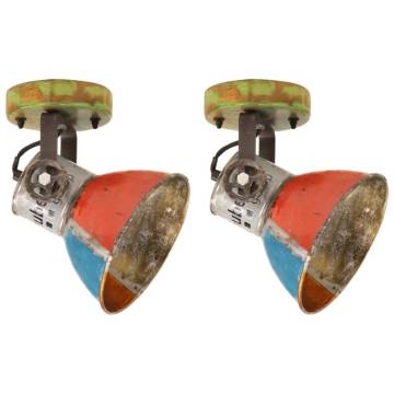 Industrial Wall/Ceiling Lamps 2 pcs Reclaimed 17x24 cm E27