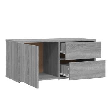 TV Cabinet Grey Sonoma 80x34x36 cm Engineered Wood