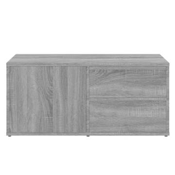 TV Cabinet Grey Sonoma 80x34x36 cm Engineered Wood