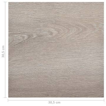 Self-adhesive Flooring Planks 20 pcs PVC 1.86 m² Taupe