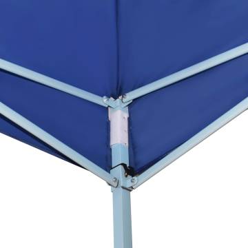 Folding Gazebo with 2 Sidewalls 5x5 m Blue