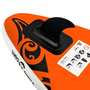 Inflatable Stand Up Paddleboard Set 366x76x15 cm Orange