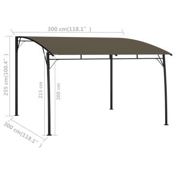 Garden Sunshade Awning 3x3x2.55 m Taupe