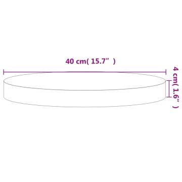 Table Top Ø40x4 cm Round Solid Wood Beech