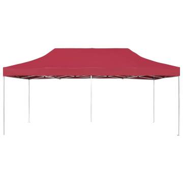 Professional Folding Party Tent Aluminium 6x3 m Wine Red