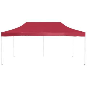 Professional Folding Party Tent Aluminium 6x3 m Wine Red