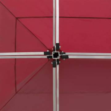 Professional Folding Party Tent Aluminium 6x3 m Wine Red