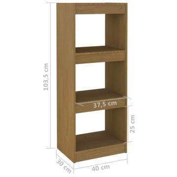 Book Cabinet/Room Divider Honey Brown 40x30x103.5 cm Pinewood