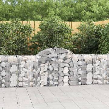 Arched Gabion Baskets 2 pcs 200x30x80/100 cm Galvanised Iron