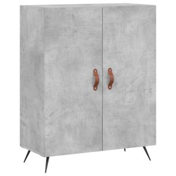 Highboard Concrete Grey 69.5x34x180 cm Engineered Wood