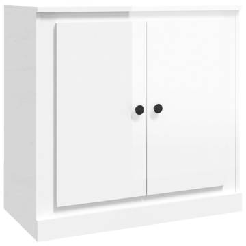 Sideboards 3 pcs High Gloss White Engineered Wood