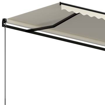 Manual Retractable Awning 500x300 cm Cream