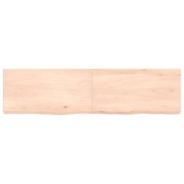 Bathroom Countertop 120x30x(2-6) cm Untreated Solid Wood