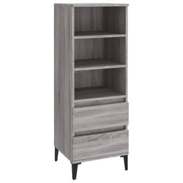 Highboard Grey Sonoma 40x36x110 cm Engineered Wood