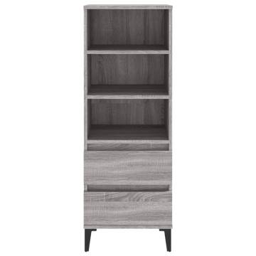 Highboard Grey Sonoma 40x36x110 cm Engineered Wood