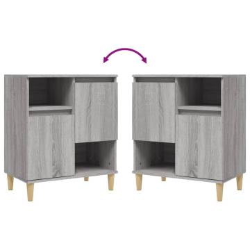 Sideboards 3 pcs Grey Sonoma 60x35x70 cm Engineered Wood