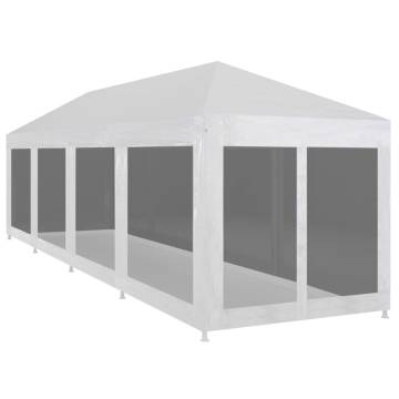 Party Tent with 10 Mesh Sidewalls 12x3 m