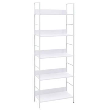 5-Layer Book Shelf White 60x27.6x158.5 cm Engineered Wood