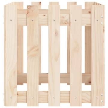 Garden Planter with Fence Design 50x50x50 cm Solid Wood Pine