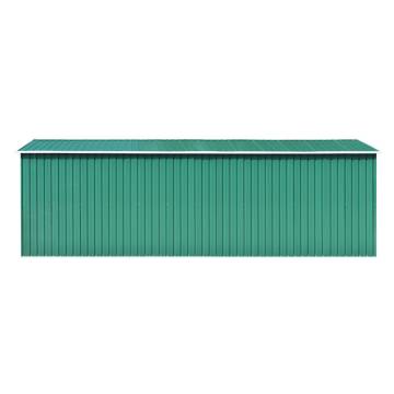 Garden Shed 257x580x181 cm Metal Green