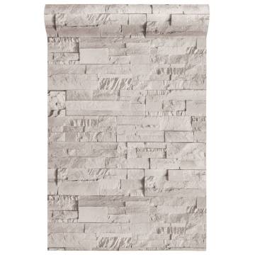 Wallpaper 3D Stone Look Cream