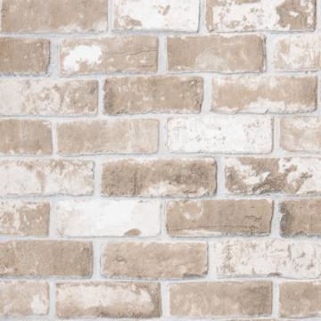 Wallpaper 3D Brick Pattern Brown