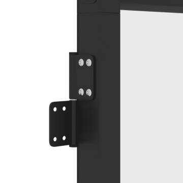 Interior Door Slim Black 102.5x201.5 cm Tempered Glass and Aluminium