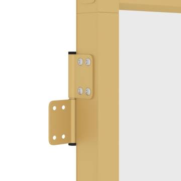 Interior Door Slim Golden 76x201.5 cm Tempered Glass and Aluminium